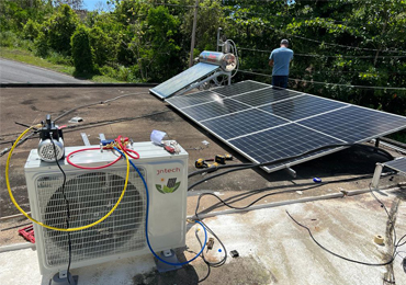 24000btu Solar & AC ระบบปรับอากาศพลังงานแสงอาทิตย์แบบไฮบริดในเปอร์โตริโก